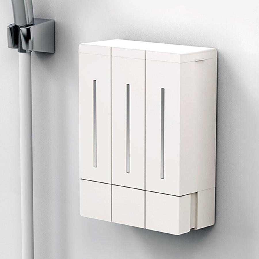 ニトリ（NITORI） 浮かせる3連 マグネットディスペンサー(ホワイト