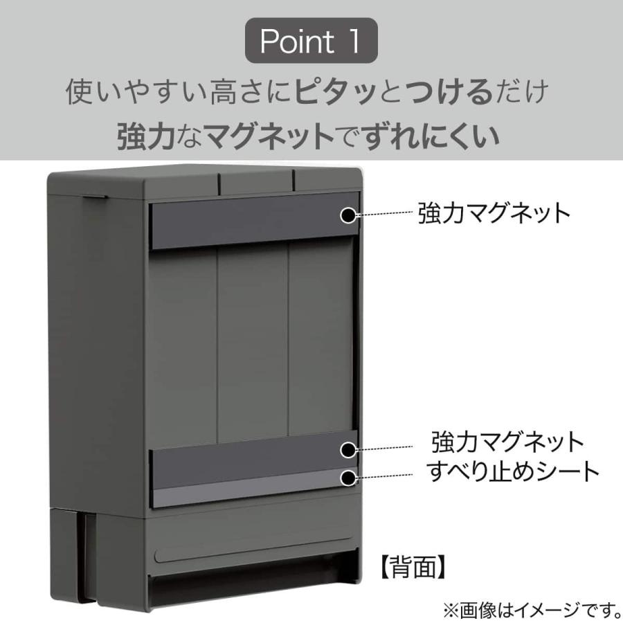 ニトリ（NITORI） 浮かせる3連 マグネットディスペンサー(ブラック