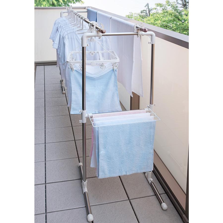 ニトリ（NITORI） ベランダ物干し台 タオル掛け付き 低め コンパクト