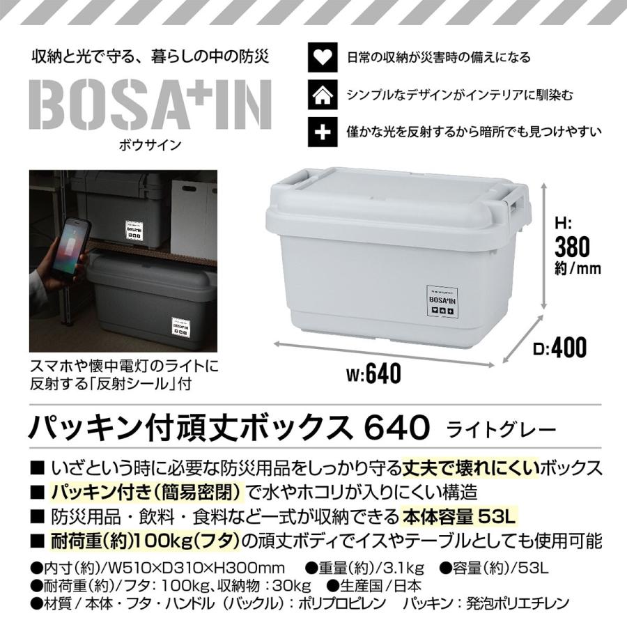 ニトリ パッキン付頑丈ボックス640(ライトグレー) : ニトリ Yahoo!店