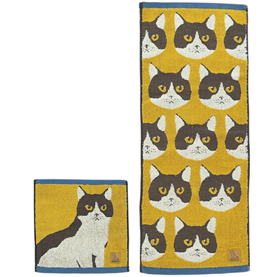 ニトリ（NITORI） キャリータオル＆スキニータオル 2点セット (白黒猫