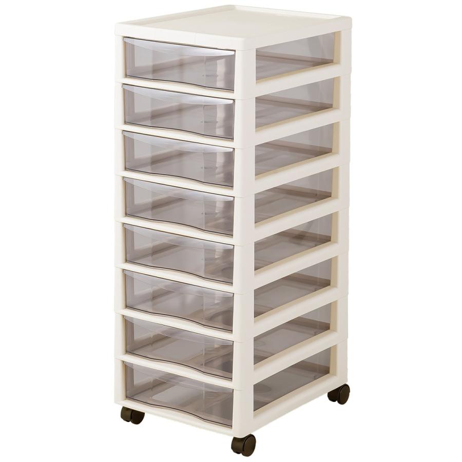 ニトリ（NITORI） 文具・書類整理に便利な深型クリアチェスト(8段