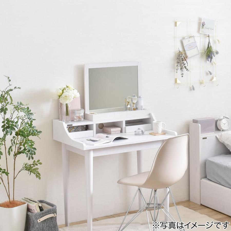 ニトリ（NITORI） デスクや玄関に便利な大型卓上ミラー (WH) : ニトリ