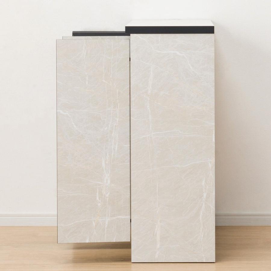 ホワイト シューズラック 大理石調 ニトリ 大理石調シューズラック(ロータイプ 幅60cm ホワイト