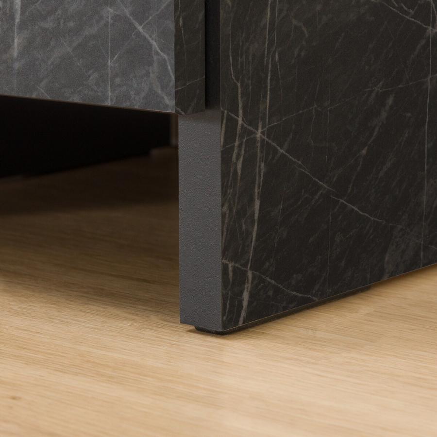 ニトリ（NITORI） 大理石調シューズラック(ロータイプ 幅90cm ブラック