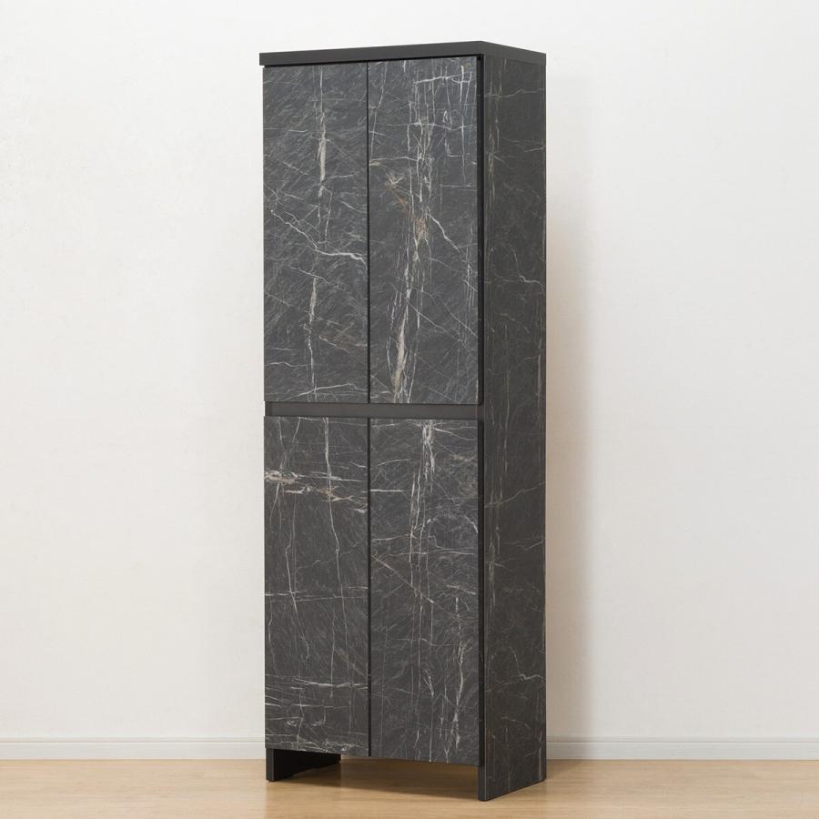 ニトリ（NITORI） 大理石調シューズラック(ハイタイプ 幅60cm ブラック