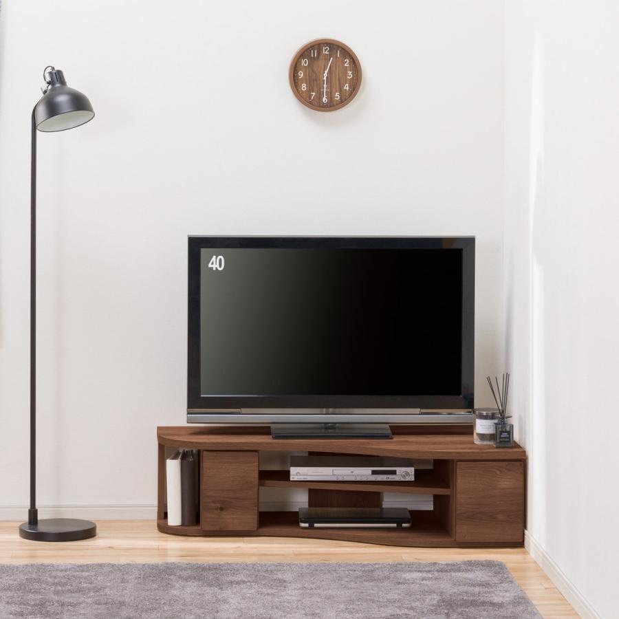 ニトリ（NITORI） コーナー有効活用 流線形テレビボード(右寄せタイプ