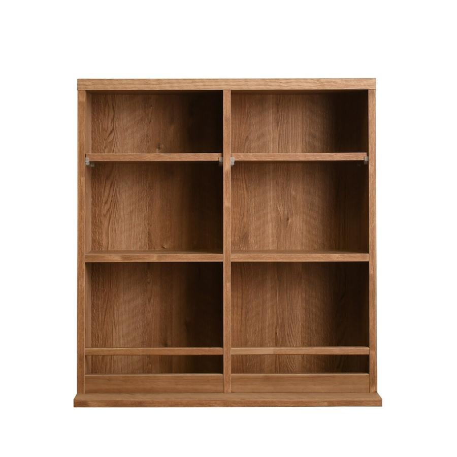 ニトリ 圧迫感のないスリムラック （幅80×高さ86cm LBR) 本棚 書棚