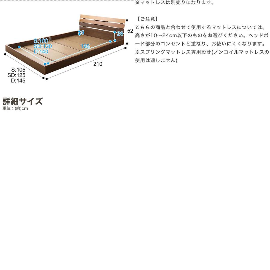ニトリ（NITORI） ベッド セミダブル パネルフロアベッドフレーム(SD