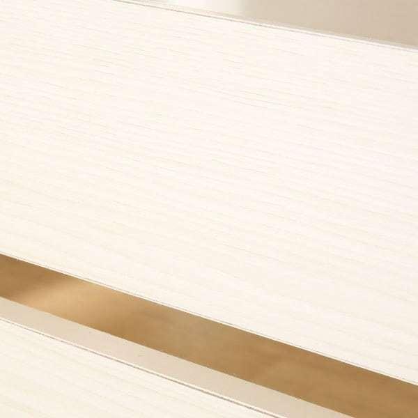 パネルフロアセミダブルベッドセット(SD WH ボンネルコイル) ロータイプ ローベッドニトリ 【机】