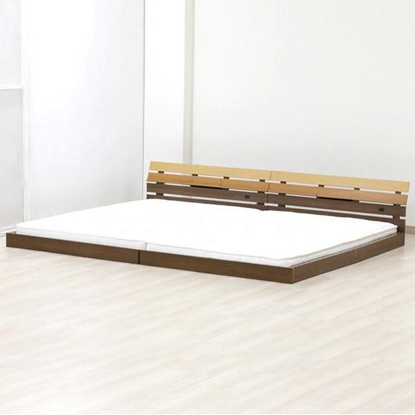 ニトリ ベッド パネルフロアダブルベッドセット(D DBR ボンネルコイル) ロータイプ ローベッド : ニトリ Yahoo!店 - 通販 ...
