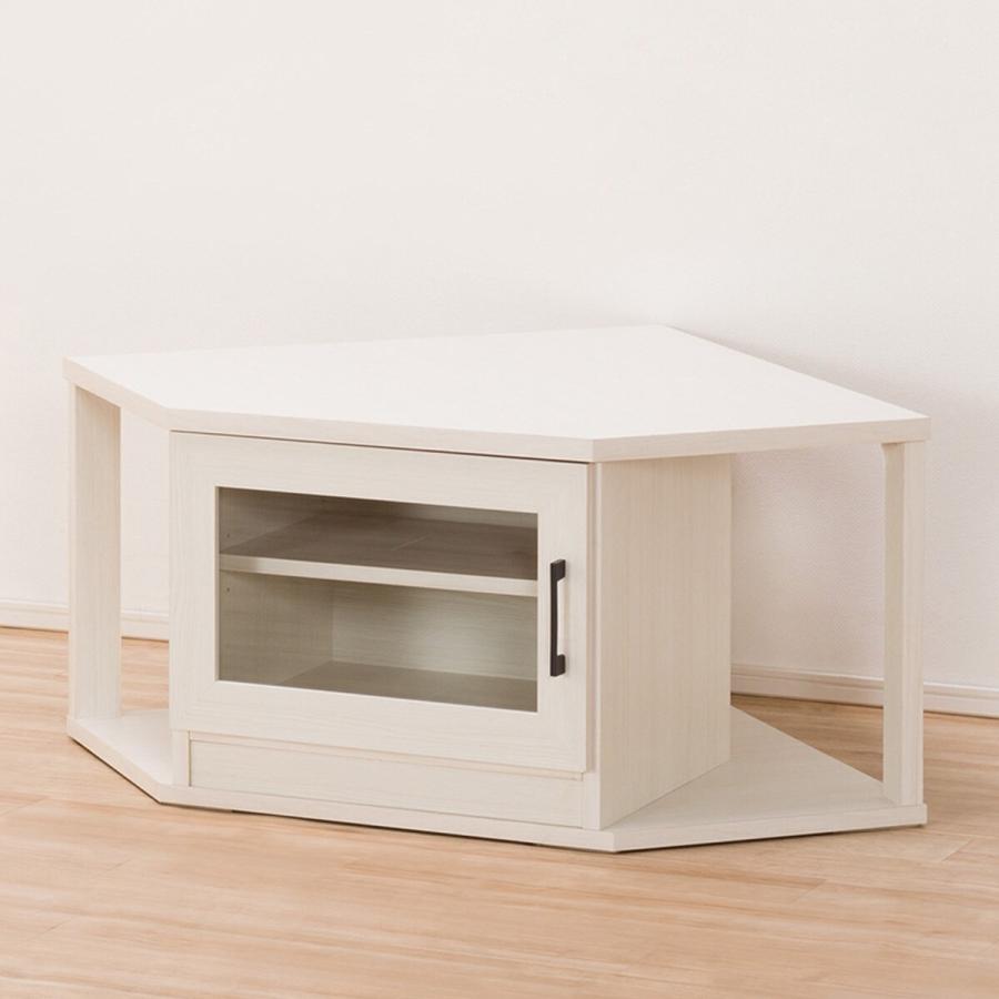 【出品2月15日迄】美品　テレビ台　コーナー　ニトリ ニトリ コーナー有効活用 流線形テレビボード(右寄せタイプ