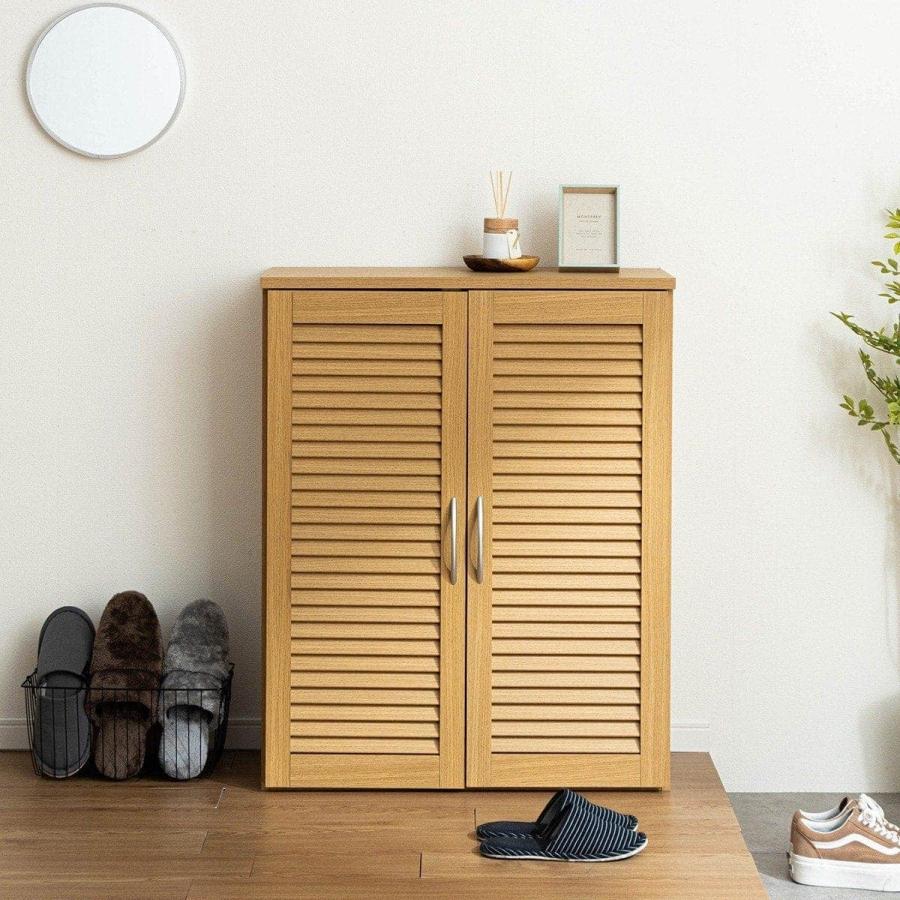 ニトリ（NITORI） ルーバー扉シューズボックス 幅75cm（TB NA
