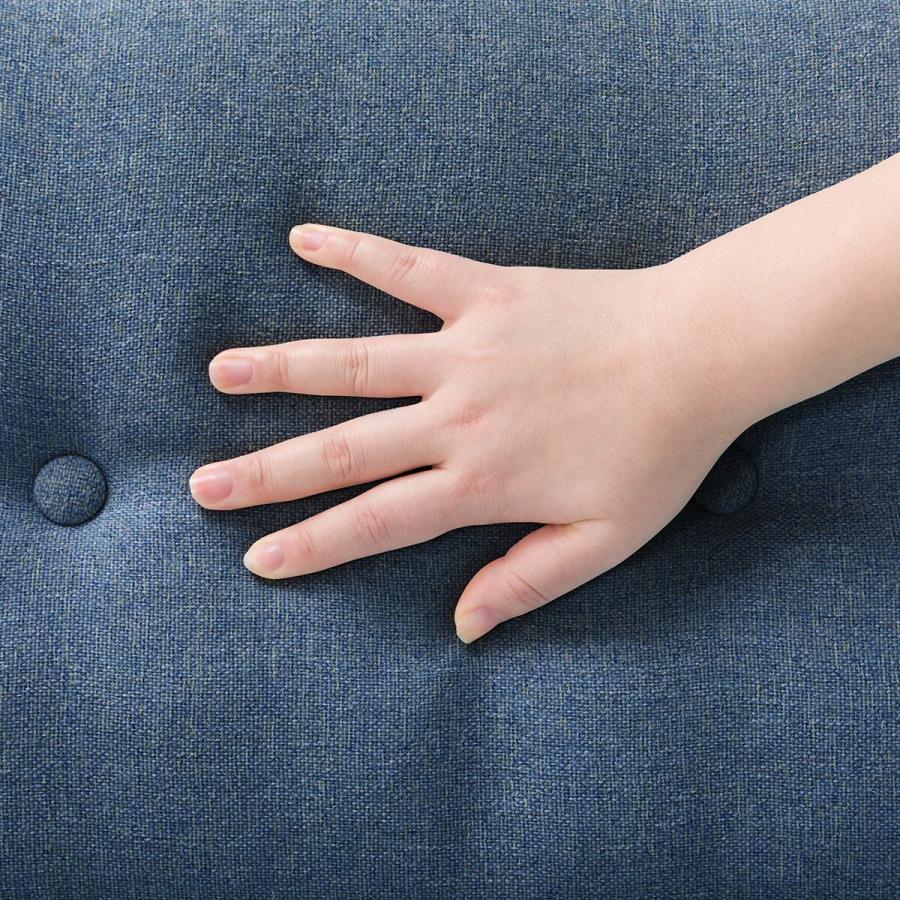 ファブリックソファベッド（MKD837 BL) 2人掛け ソファ 布 ニトリ 