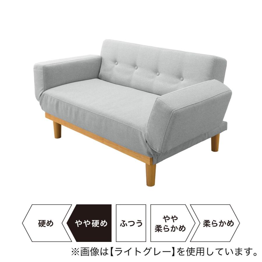 ファブリックソファベッド（MKD837 BL) 2人掛け ソファ 布 ニトリ 