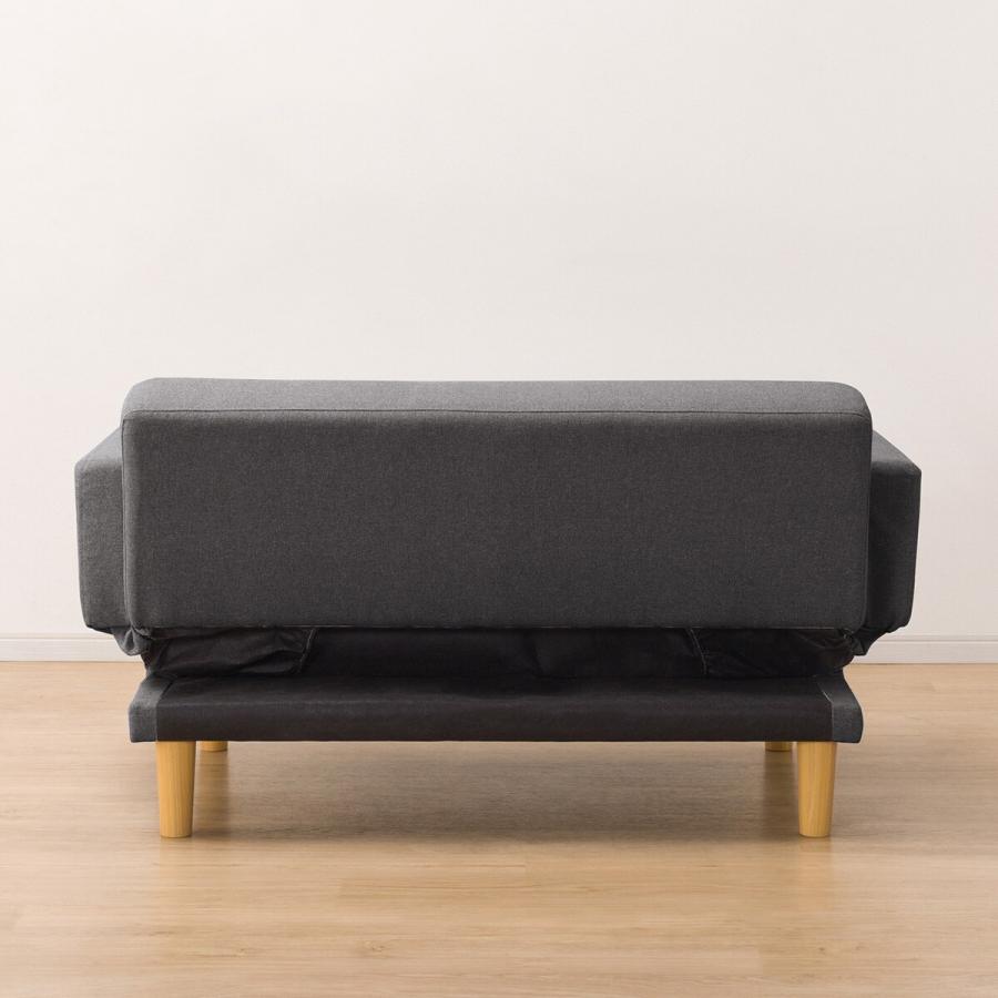 ファブリックソファベッド（MKD837 DGY) 2人掛け ソファ 布 ニトリ 