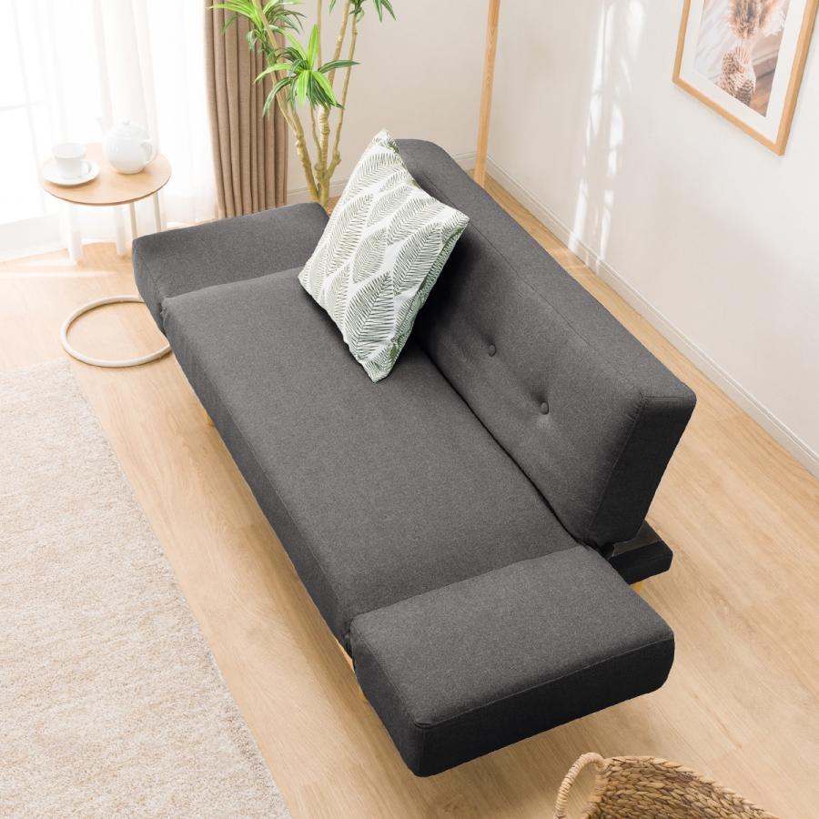 ファブリックソファベッド（MKD837 DGY) 2人掛け ソファ 布 ニトリ 