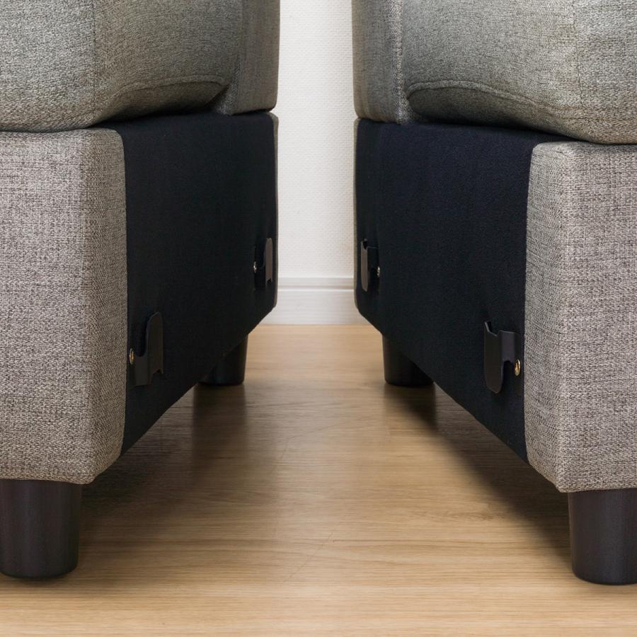 ニトリ（NITORI） コンパクトポケットコイルカウチソファ(GY) 3人掛け