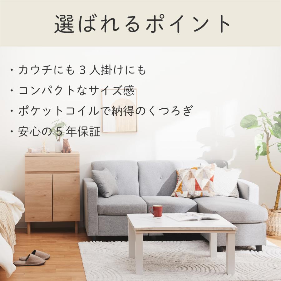 ニトリ（NITORI） コンパクトポケットコイルカウチソファ(M-155 BR) 3