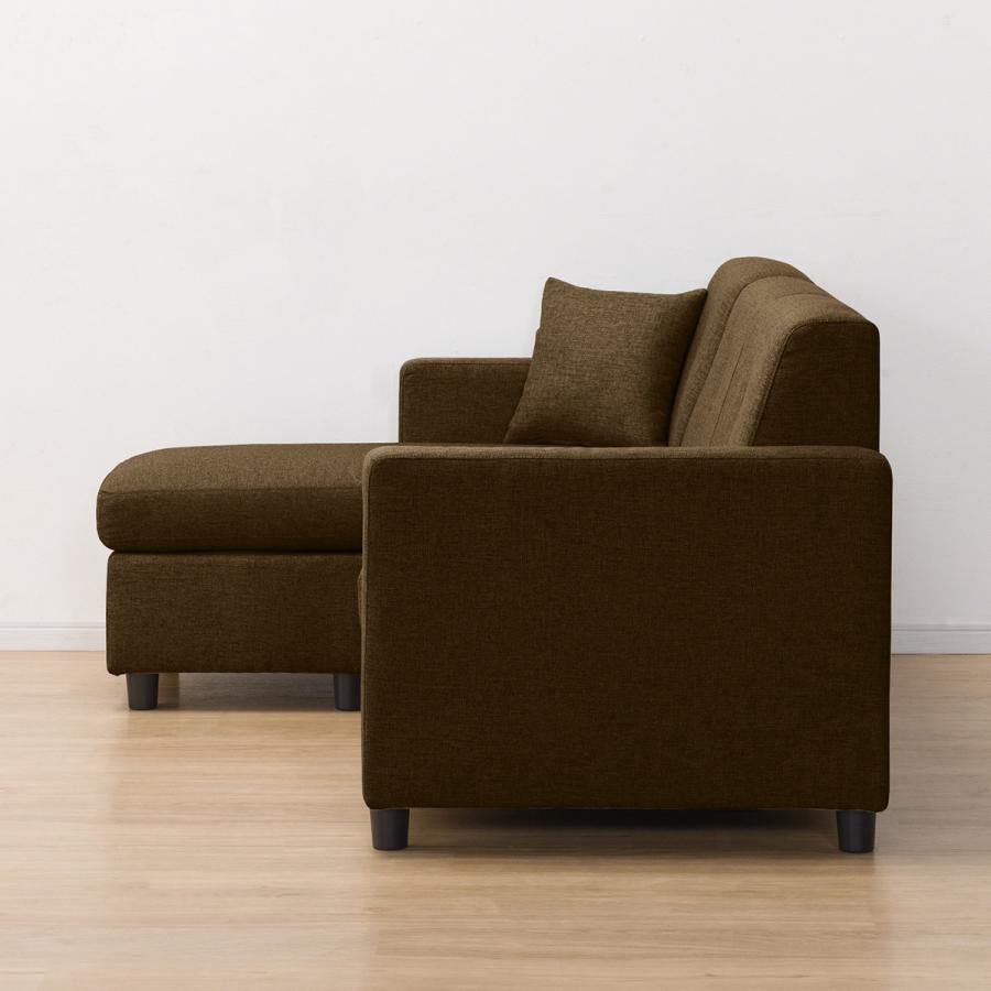 ニトリ（NITORI） コンパクトポケットコイルカウチソファ(BR) 3人掛け