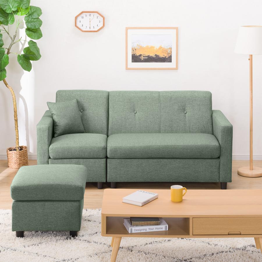 ニトリ（NITORI） コンパクトポケットコイルカウチソファ(M-155 GR) 3