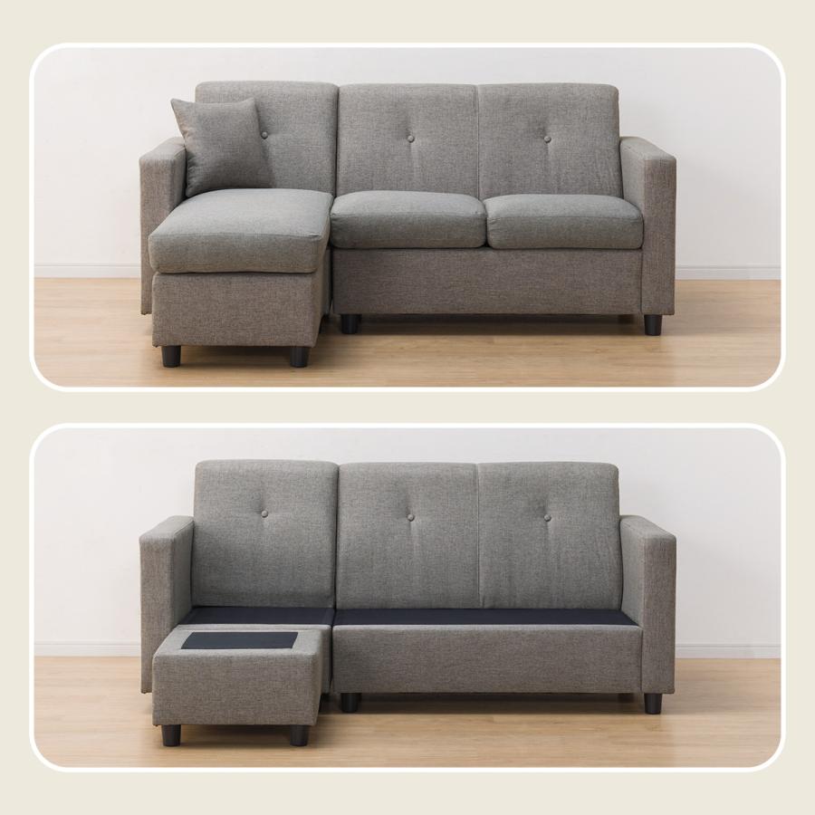 ニトリ（NITORI） コンパクトポケットコイルカウチソファ(BE) 3人掛け