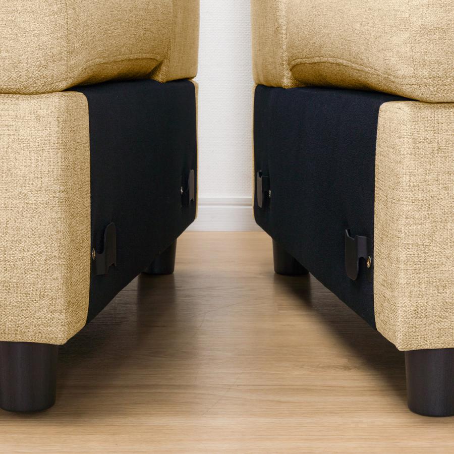 ニトリ ポケットコイル　ソファ ベージュ ブラウン 引取り限定 ニトリ（NITORI） コンパクトポケットコイルカウチソファ(BE) 3人掛け