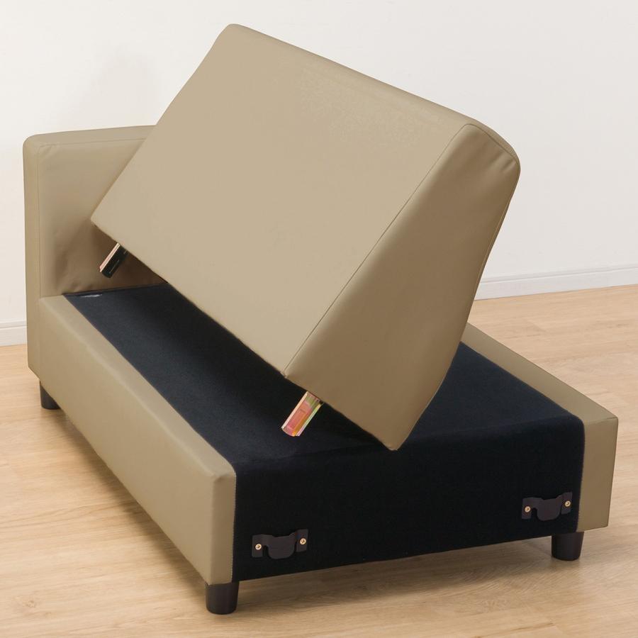 ニトリ コンパクトポケットコイルカウチソファ （合成皮革 BE