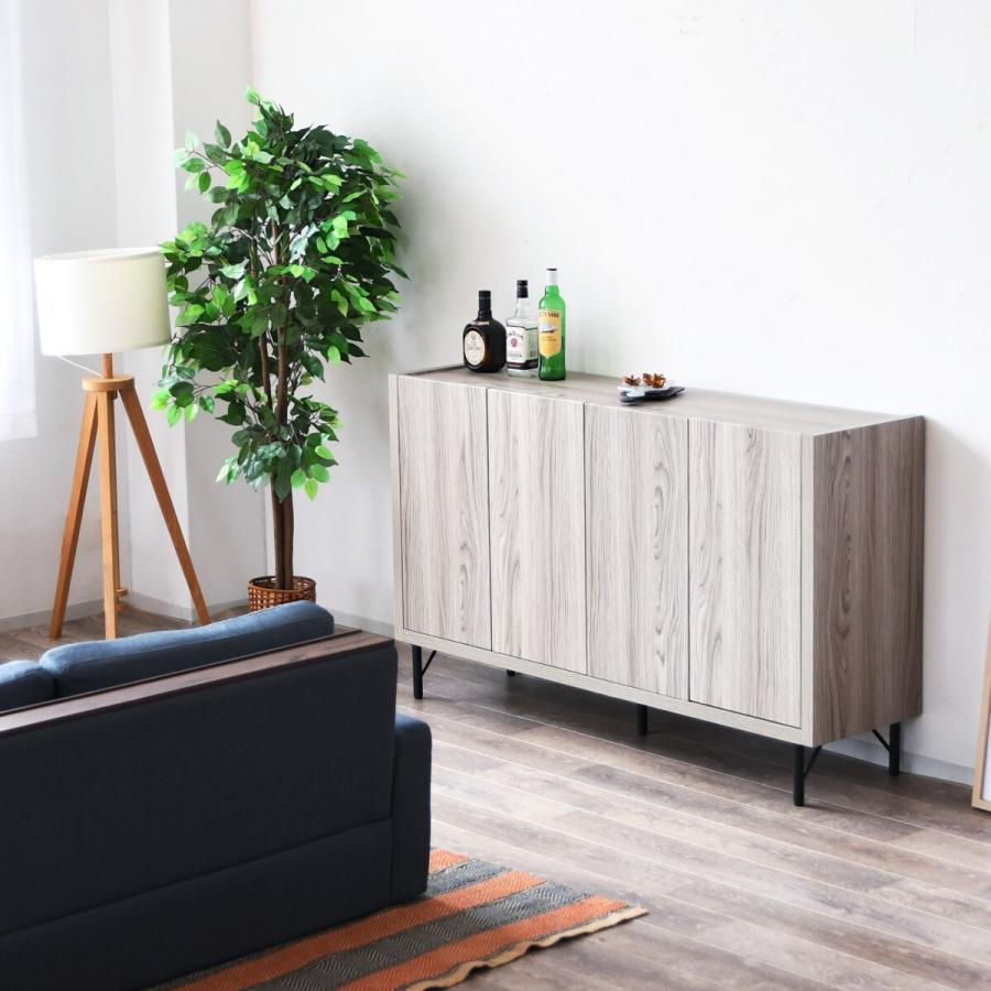 ニトリ（NITORI） 木目調 シンプルキャビネット（幅149.5cm LGY