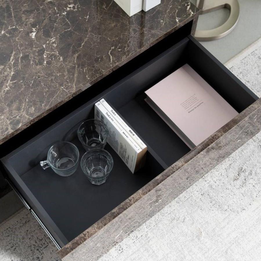 ニトリ（NITORI） 光沢のある大理石柄テレビボード（BK） : ニトリ