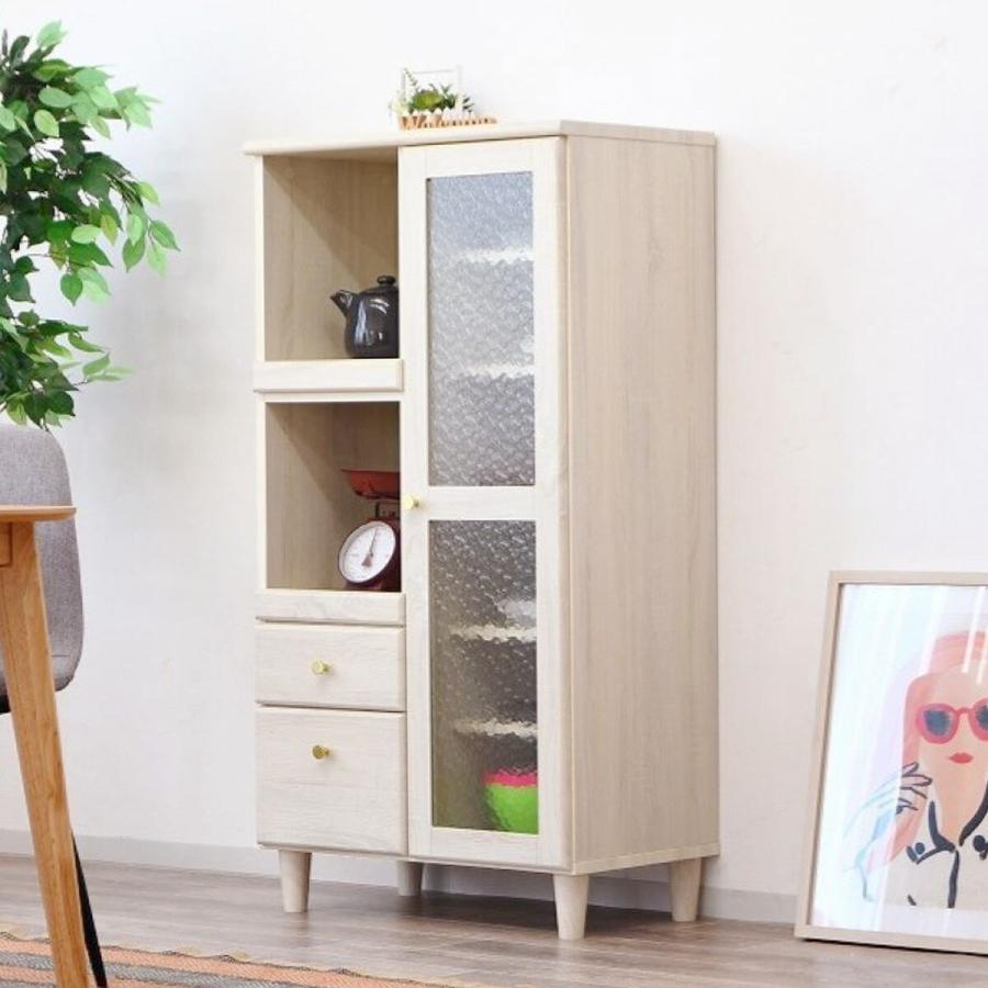 ニトリ 幅70cm 大人可愛いキャビネット 家電収納タイプ（WH