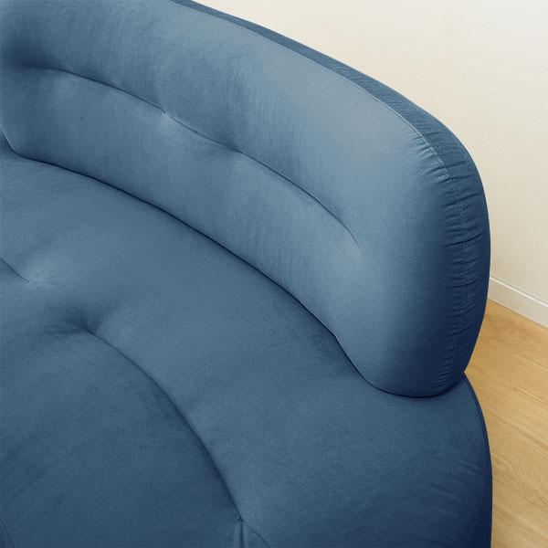 ニトリ ふっくらビーンズのフォルムが可愛い 布張り2人掛けソファ(NV