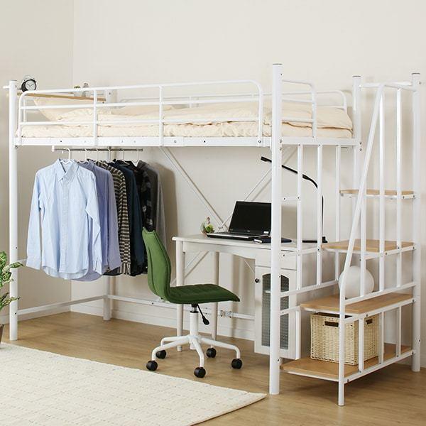 スペースを有効活用 お部屋やお好みに合わせて使える高さ2段階式 ロフトベッド Wh ニトリ 配送員設置 5年保証 ニトリ Yahoo 店 通販 Yahoo ショッピング
