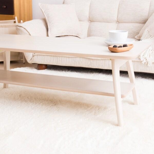 ニトリ（NITORI） 幅90cm 収納棚付き折りたたみテーブル 折脚テーブル