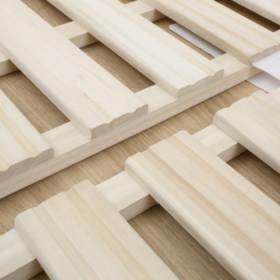 ニトリ（NITORI） ベッド ダブル 桐 4つ折りすのこベッド(D) : ニトリ