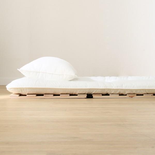 ニトリ（NITORI） ベッド ダブル 檜4つ折りすのこベッド(CO4-D