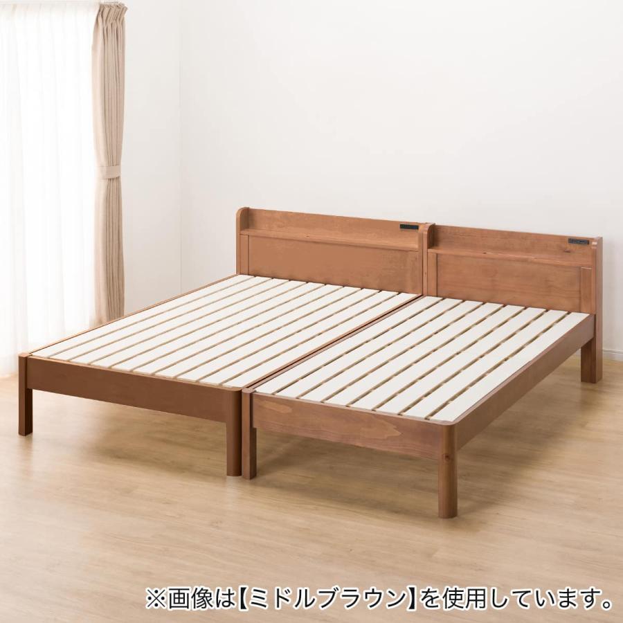 ニトリ（NITORI） シングル 頑丈こぼれ止め棚付きベッドフレーム (NA