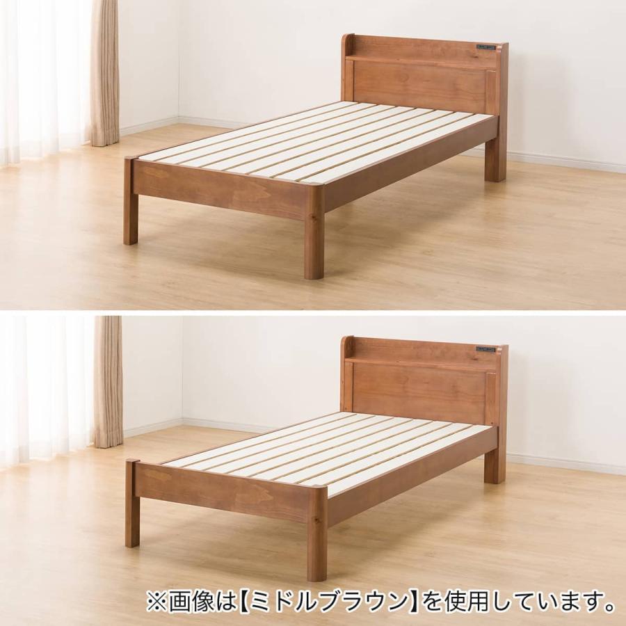 ニトリ（NITORI） シングル 頑丈こぼれ止め棚付きベッドフレーム (NA