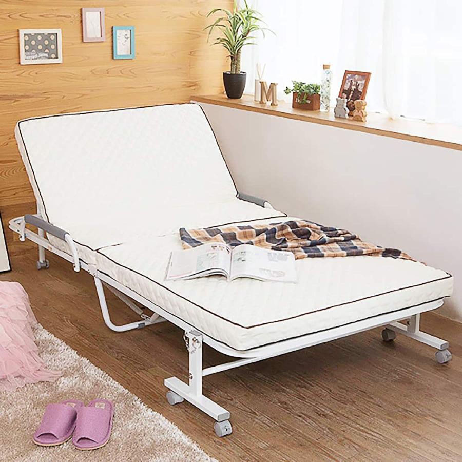 ニトリ コンパクトショートシングル折りたたみベッド(幅98×奥行190cm) ニトリ（NITORI） コンパクトショートシングル折りたたみベッド(幅98