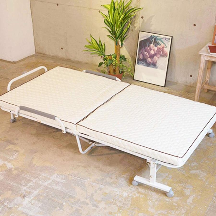 ニトリ（NITORI） コンパクトショートシングル折りたたみベッド(幅98