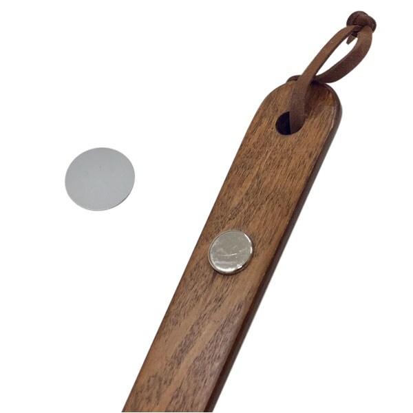 天然木　とち　マグネット式　靴べら/スタンドセット　一点物　手造り 天然木削りだし靴べら ショート48cm（スタンド/マグネット