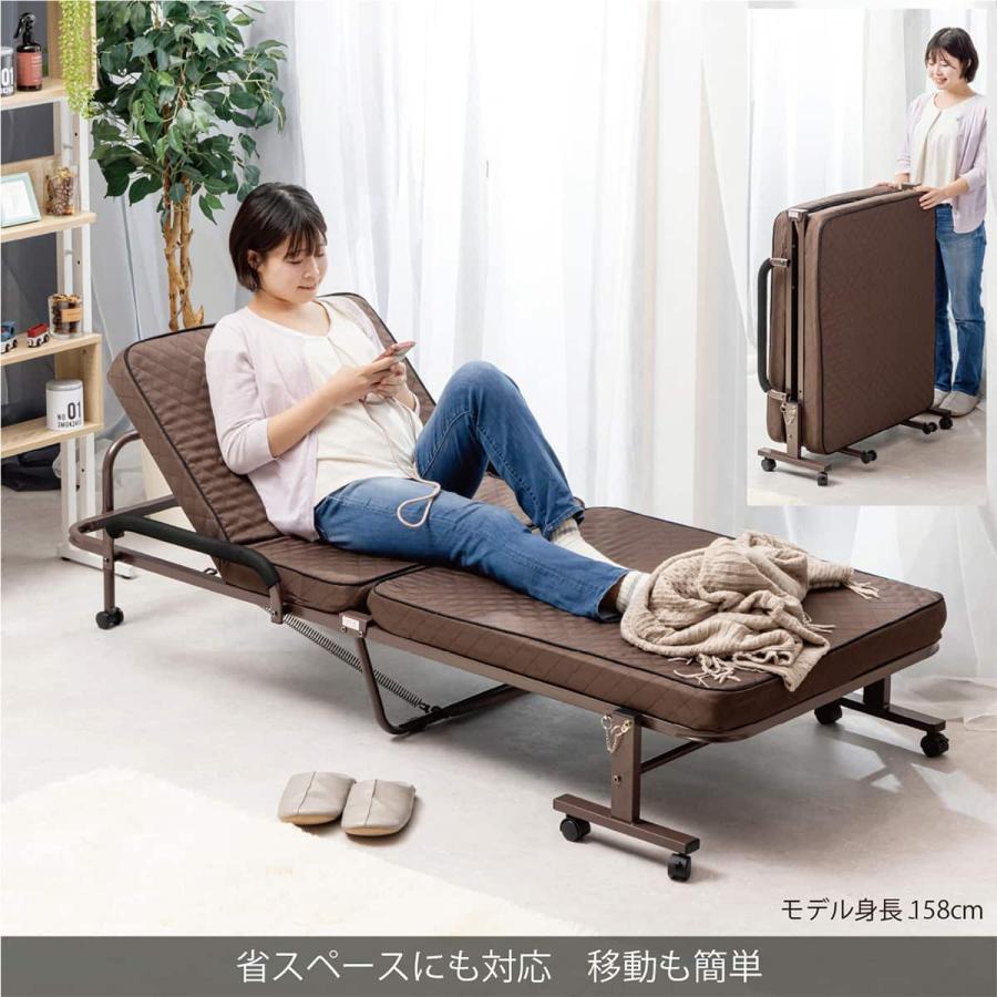 ニトリ（NITORI） コンパクトセミショートシングル折りたたみベッド(幅