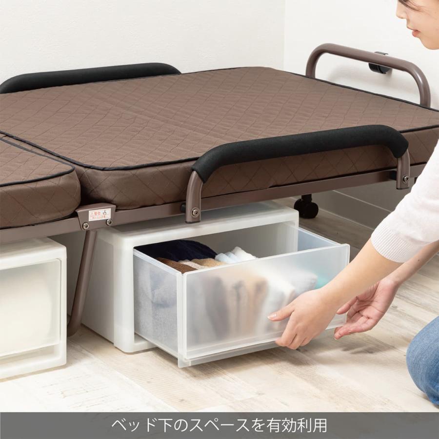 ニトリ（NITORI） コンパクトセミショートシングル折りたたみベッド(幅