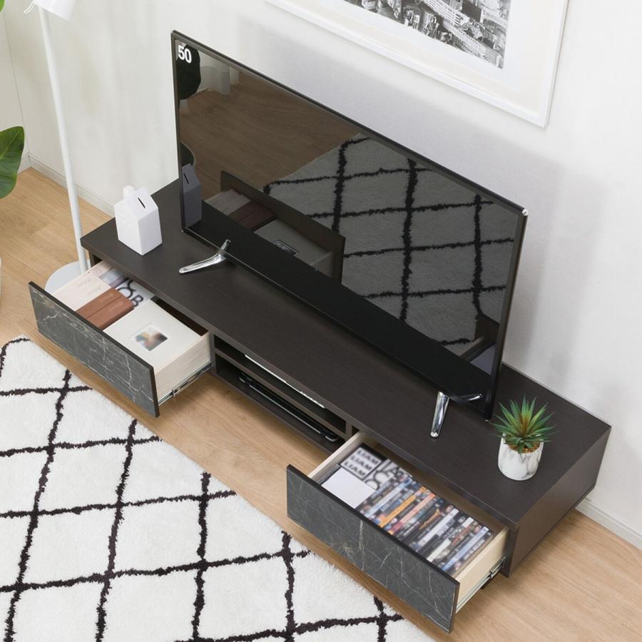 高級感のある大理石調テレビ台（BK） TV台 TVボード テレビボード  