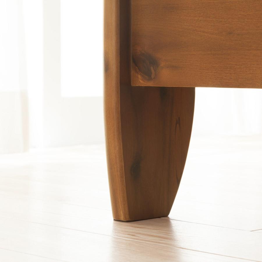 ニトリ 天然木アカシアシングルベッドフレーム(キャビネットフレーム S