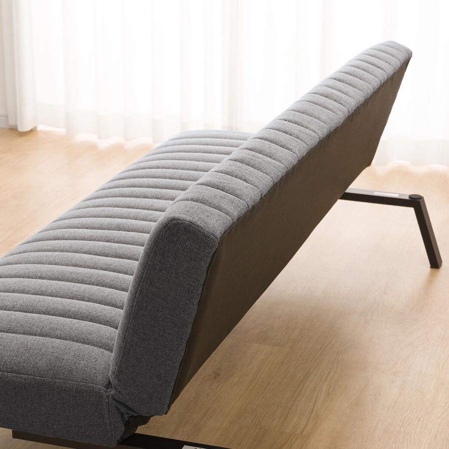 ニトリ 背もたれ3段階角度調整 ソファベッド (GS-SP GY） 3人