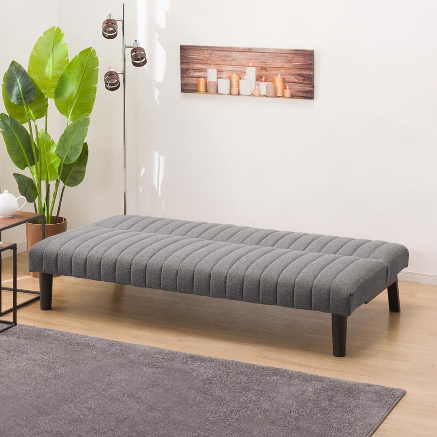 ニトリ 背もたれ3段階角度調整 ソファベッド (GS-SP GY） 3人