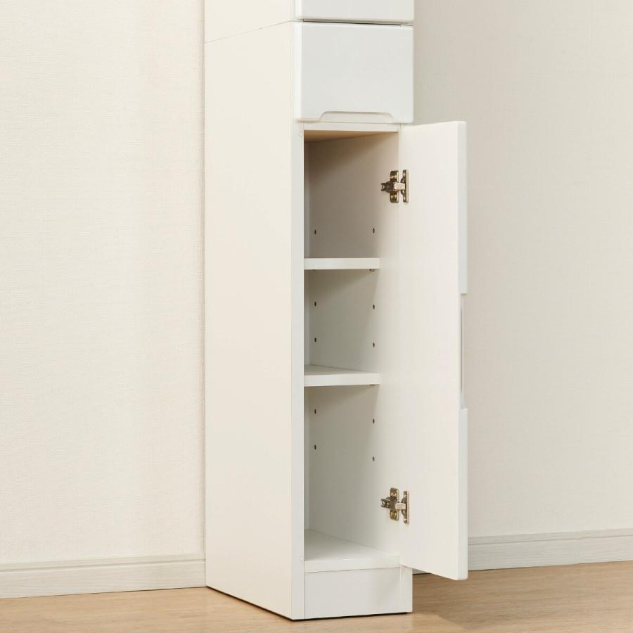 ニトリ 扉の向きを自由に設置できる隙間収納(幅20cm 上台：板扉 下台