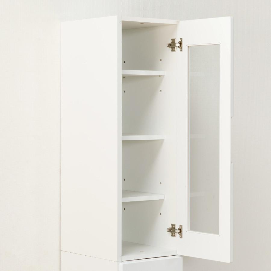 ニトリ　ホワイト ガラス扉付きキャビネット ニトリ ホワイト木製キャビネット ガラス扉 収納 ニトリホワイト