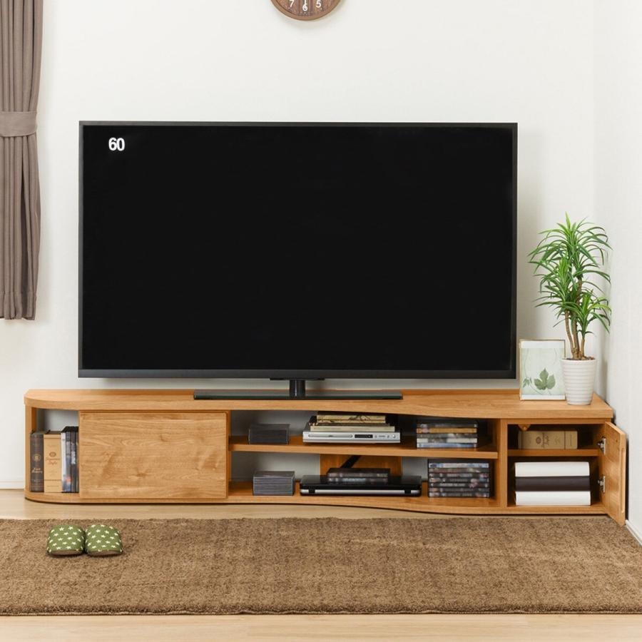 ニトリ（NITORI） 幅180 コーナー有効活用 流線形テレビボード(右寄せ